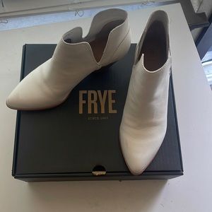 White Frye booties size 8 M